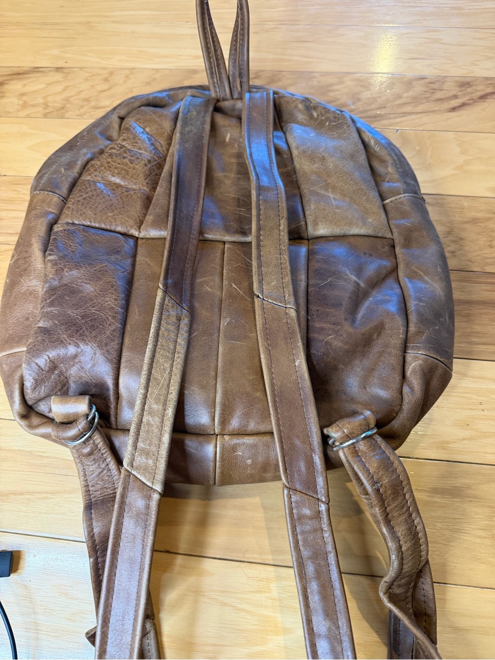 Genuine Leather Backpack Distressed Boho Mexico - Picture 9 of 15